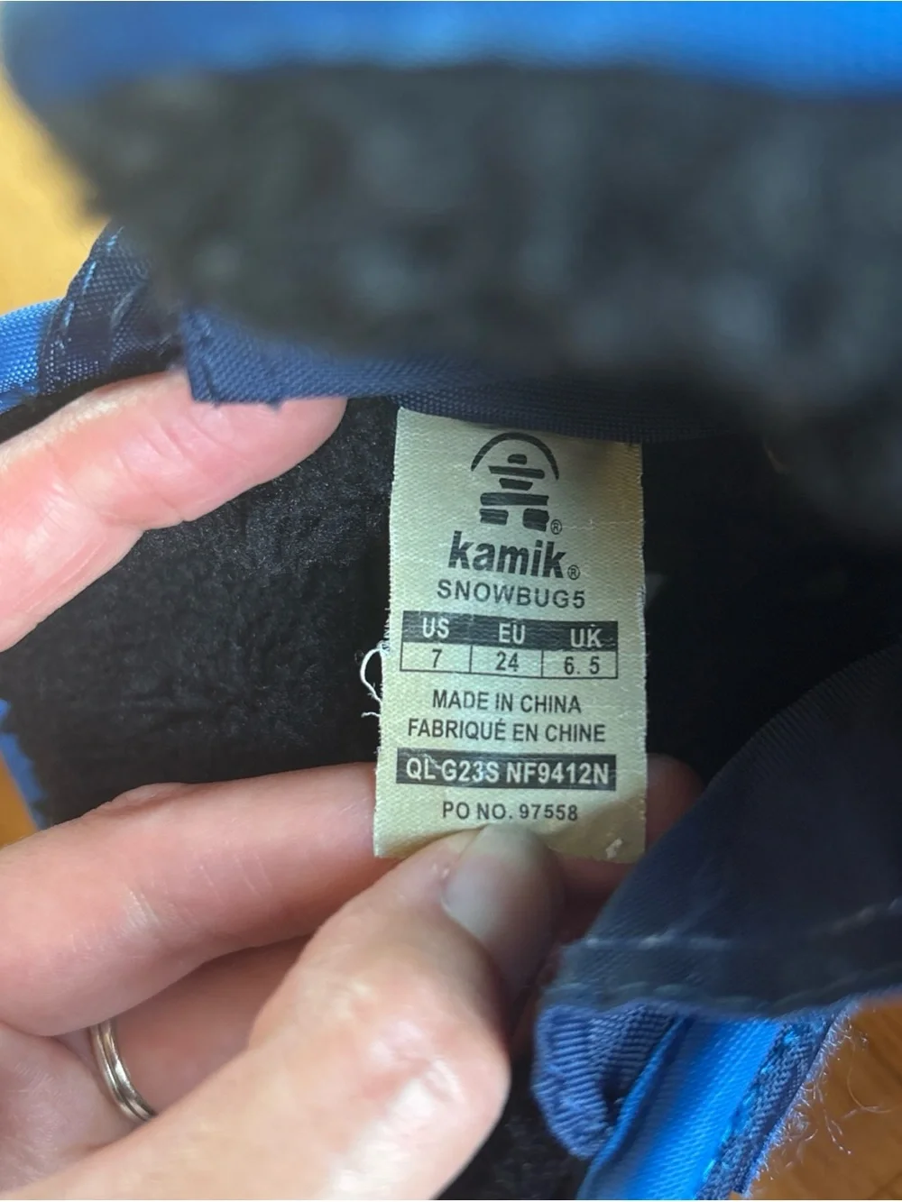 Kamik Snowbug 5 Snow Boots Navy Blue Winter Clothes Waterproof Boys Sz 7 Toddler